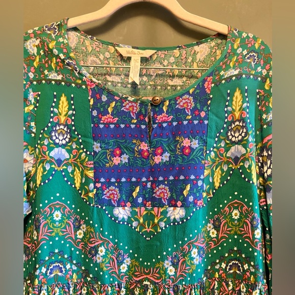 Matilda Jane Women’s medium Top Long Sleeve Elastic wrist lightweight Key hole - Picture 4 of 5